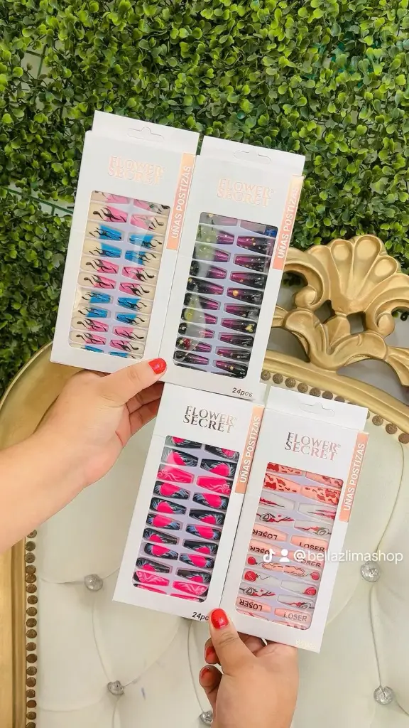 Uñas postizas Flower  x24 JP-MX02